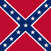 This image has an empty alt attribute; its file name is confederateflagone.png
